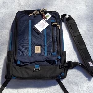 Topo Designs Global Travel Bag Black and Blue Backpack 30L - NWT